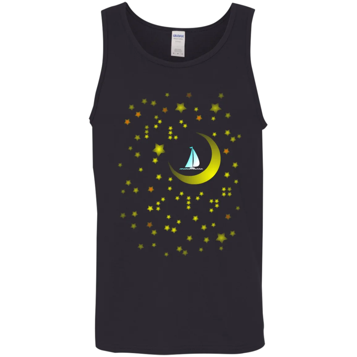 Moon Sailing on G520 Gildan Cotton Tank Top 5.3 oz.