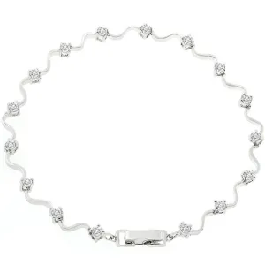 Orla Modern Vine Eternity CZ Bracelet  – 7.5in