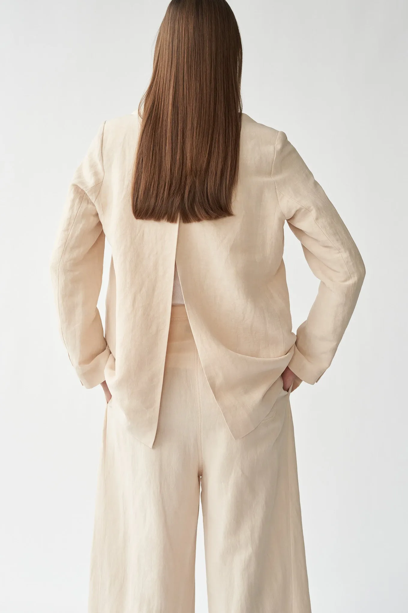 OTIS BLAZER - CREME - SILK/LINEN