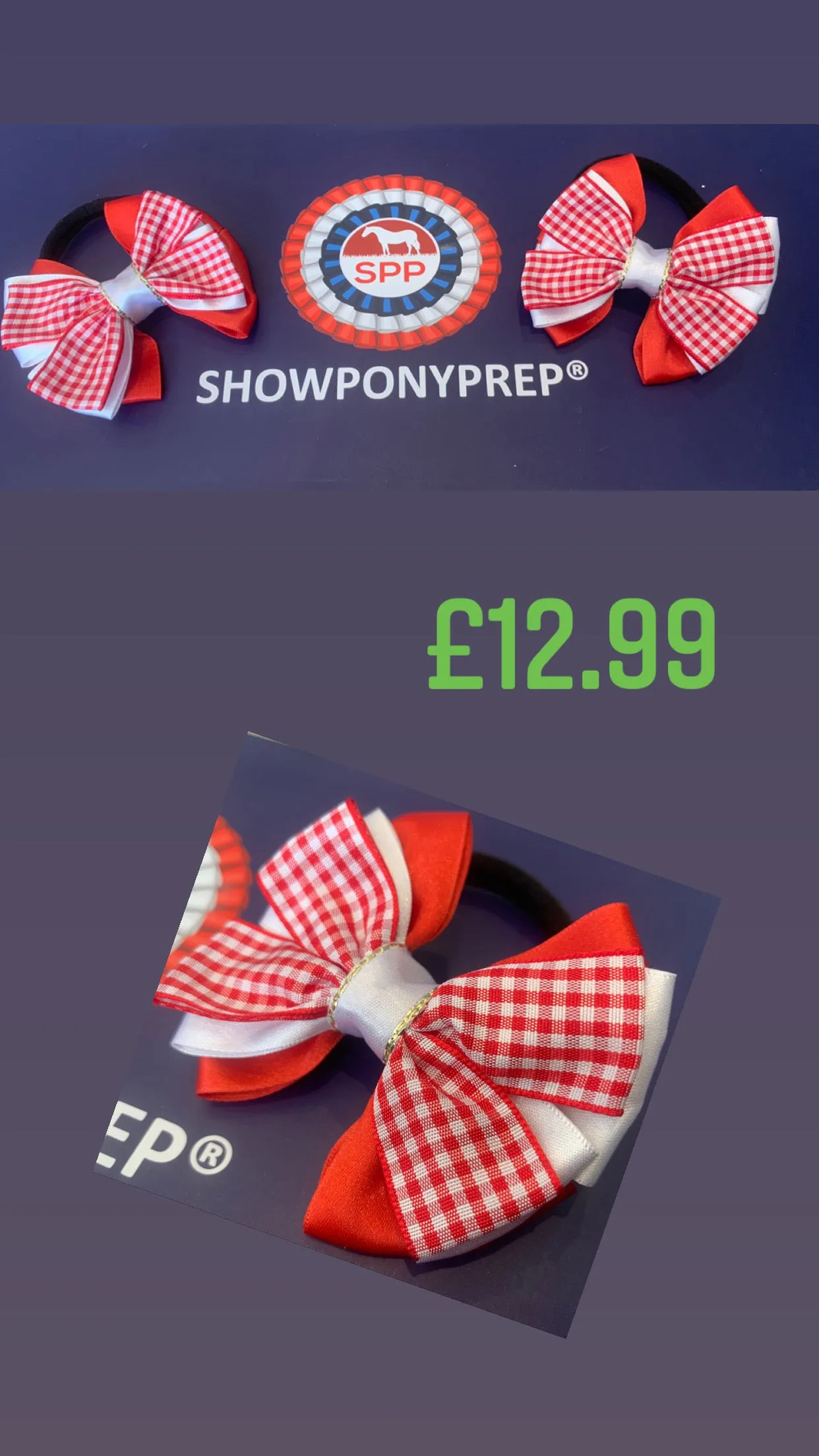 Red & white layered 3” bows (no tails)