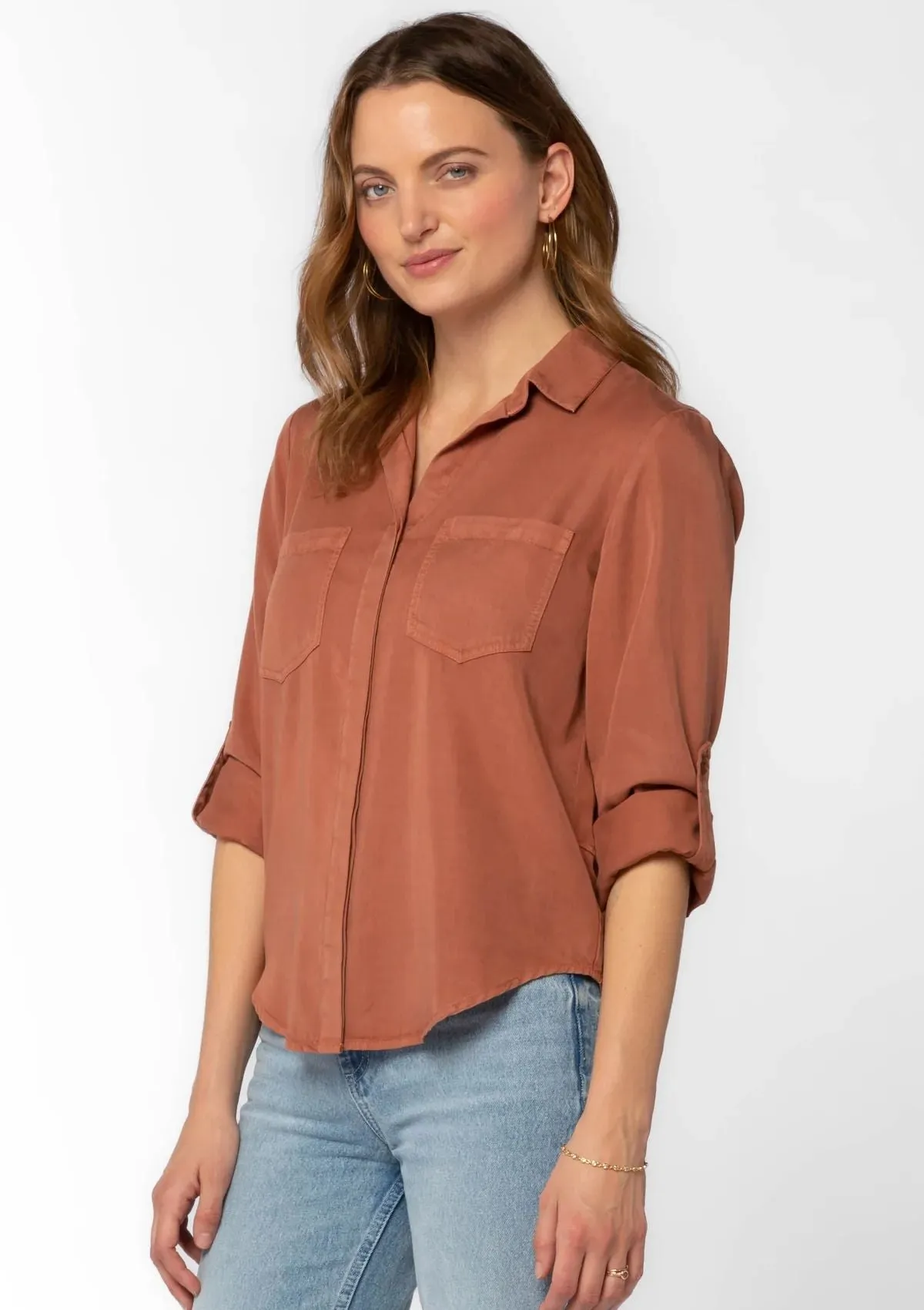 Riley Roll Tab Sleeve Button-Down