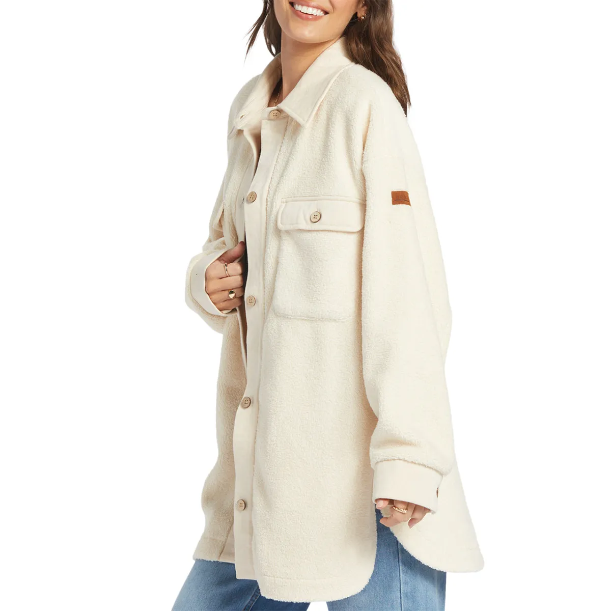 Roxy Women's Switch Up Sherpa Fleece Overshirt Jacket