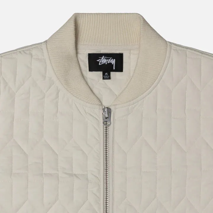 S QUILTED LINER JACKET / STUSSY / CREAM