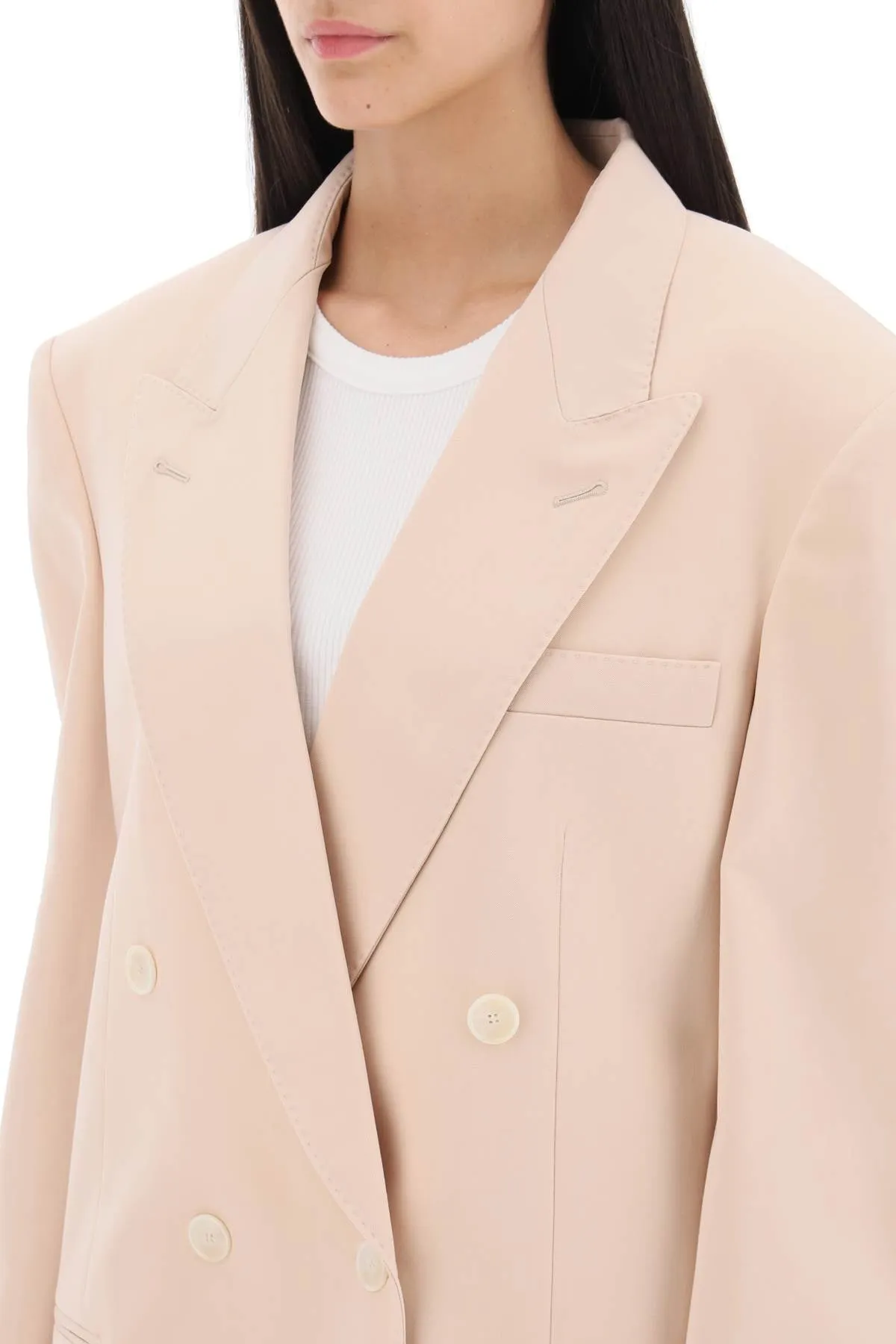 Stella mccartney double-breasted tailoring jacket in light wool