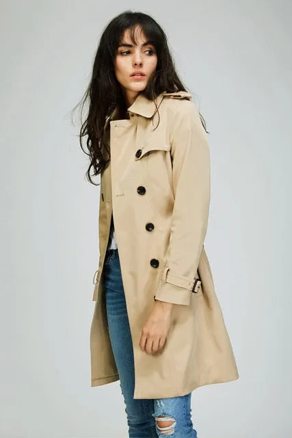 Story Teller Double Breasted Trench Coat