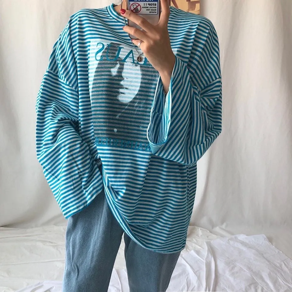 Stripe oversized Long sleeve