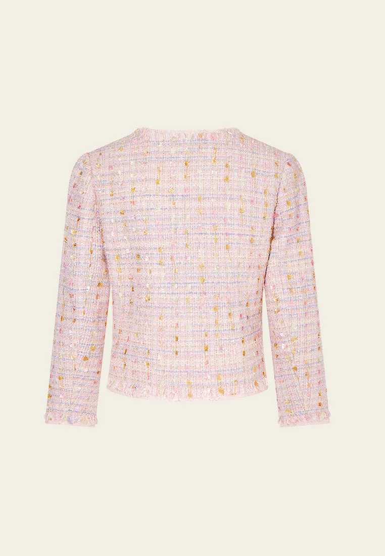 Structured 3D Flowers Sequin-detail Jacket