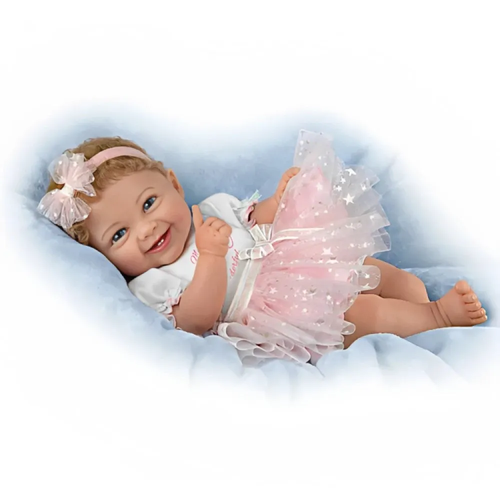 The Ashton-Drake Galleries Little Miss One-derful Collector's Edition Baby Doll by Master Doll Artist Ping Lau with RealTouch® Vinyl Skin, Hand-rooted Hair, Poseable 18.5-inches