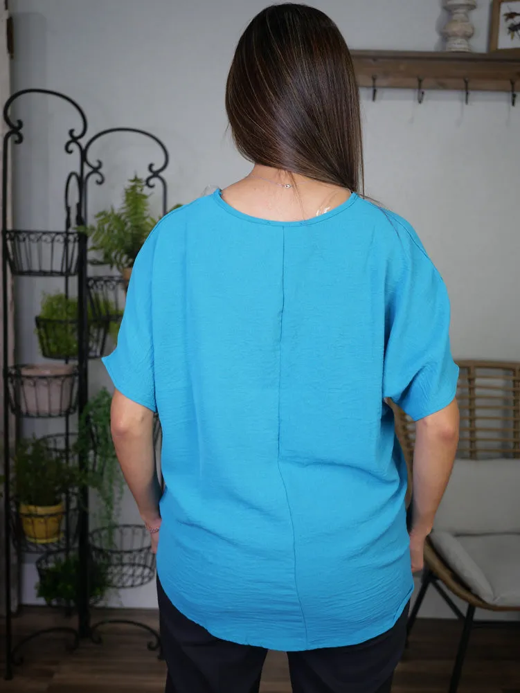 Top in Ocean Blue by Entro