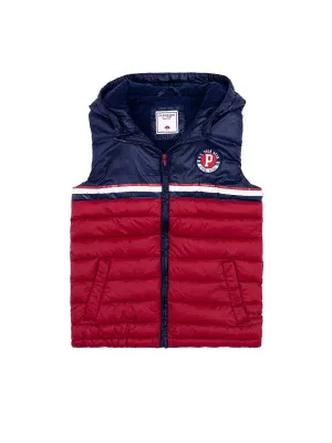 USPA Boys Jacket Quilted Half Sleeve Hoody Navy VR033 USPJK142