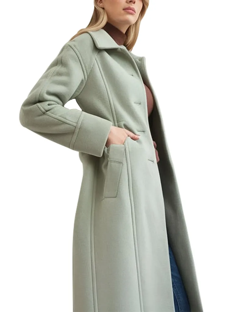 Women's Sage Green Cairn Wool Coat